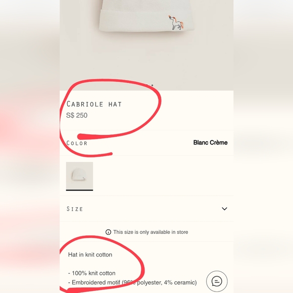 HERMES Baby Cabriole hat - Picture 7 of 7